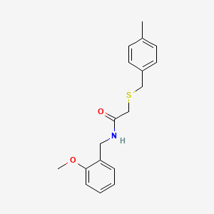 molecular formula C18H21NO2S B5836477 N-(2-methoxybenzyl)-2-[(4-methylbenzyl)thio]acetamide 
