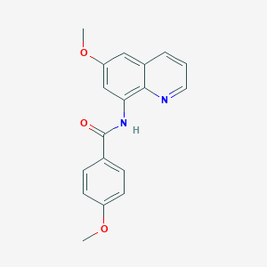 molecular formula C18H16N2O3 B5836491 4-methoxy-N-(6-methoxy-8-quinolinyl)benzamide 