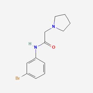 molecular formula C12H15BrN2O B5836504 N-(3-bromophenyl)-2-(1-pyrrolidinyl)acetamide 