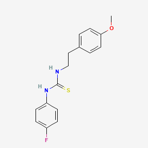 molecular formula C16H17FN2OS B5836507 N-(4-fluorophenyl)-N'-[2-(4-methoxyphenyl)ethyl]thiourea 