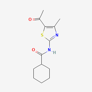 molecular formula C13H18N2O2S B5836510 N-(5-acetyl-4-methyl-1,3-thiazol-2-yl)cyclohexanecarboxamide 