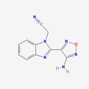 molecular formula C11H8N6O B5836532 [2-(4-amino-1,2,5-oxadiazol-3-yl)-1H-benzimidazol-1-yl]acetonitrile 