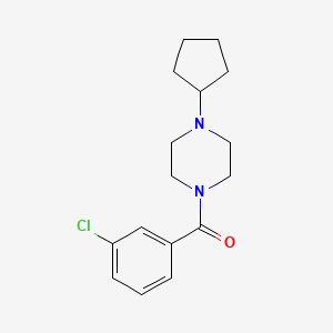 molecular formula C16H21ClN2O B5836566 1-(3-chlorobenzoyl)-4-cyclopentylpiperazine 