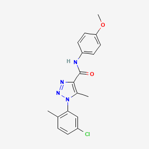 molecular formula C18H17ClN4O2 B5836571 1-(5-chloro-2-methylphenyl)-N-(4-methoxyphenyl)-5-methyl-1H-1,2,3-triazole-4-carboxamide CAS No. 904815-34-5