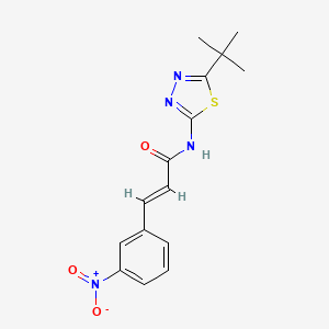 N-(5-tert-butyl-1,3,4-thiadiazol-2-yl)-3-(3-nitrophenyl)acrylamide
