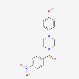 molecular formula C18H19N3O4 B5836589 1-(4-methoxyphenyl)-4-(4-nitrobenzoyl)piperazine 