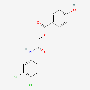 molecular formula C15H11Cl2NO4 B5836594 2-[(3,4-dichlorophenyl)amino]-2-oxoethyl 4-hydroxybenzoate 