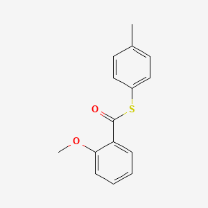 molecular formula C15H14O2S B5836598 S-(4-methylphenyl) 2-methoxybenzenecarbothioate 