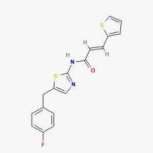 molecular formula C17H13FN2OS2 B5836602 N-[5-(4-fluorobenzyl)-1,3-thiazol-2-yl]-3-(2-thienyl)acrylamide 