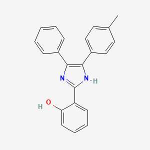 molecular formula C22H18N2O B5836608 2-[5-(4-methylphenyl)-4-phenyl-1H-imidazol-2-yl]phenol 