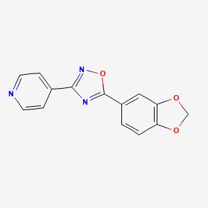 molecular formula C14H9N3O3 B5836613 4-[5-(1,3-benzodioxol-5-yl)-1,2,4-oxadiazol-3-yl]pyridine 