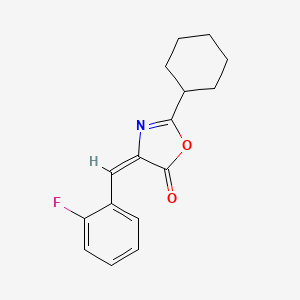 2-cyclohexyl-4-(2-fluorobenzylidene)-1,3-oxazol-5(4H)-one