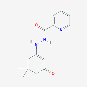 molecular formula C14H17N3O2 B5836633 N'-(5,5-dimethyl-3-oxo-1-cyclohexen-1-yl)-2-pyridinecarbohydrazide 