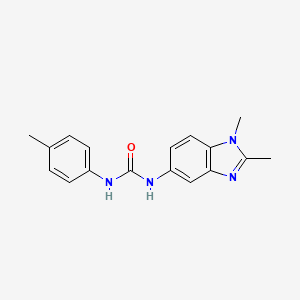 molecular formula C17H18N4O B5836661 N-(1,2-dimethyl-1H-benzimidazol-5-yl)-N'-(4-methylphenyl)urea 