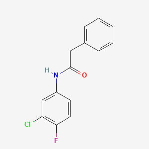 molecular formula C14H11ClFNO B5836662 N-(3-chloro-4-fluorophenyl)-2-phenylacetamide 