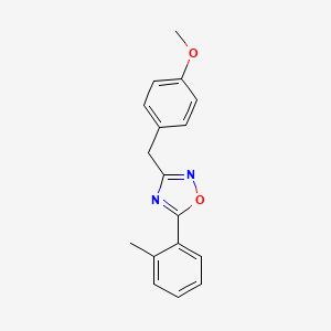molecular formula C17H16N2O2 B5836696 3-(4-methoxybenzyl)-5-(2-methylphenyl)-1,2,4-oxadiazole 