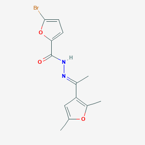 molecular formula C13H13BrN2O3 B5836699 5-bromo-N'-[1-(2,5-dimethyl-3-furyl)ethylidene]-2-furohydrazide 