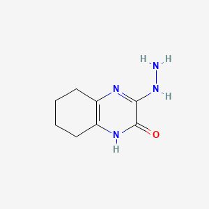 molecular formula C8H12N4O B583672 3-Hydrazono-3,4,5,6,7,8-hexahydroquinoxalin-2(1H)-one CAS No. 140911-22-4