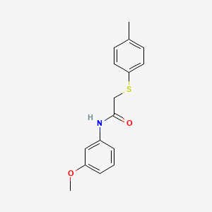 molecular formula C16H17NO2S B5836720 N-(3-methoxyphenyl)-2-[(4-methylphenyl)thio]acetamide 