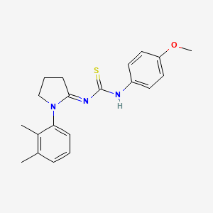 molecular formula C20H23N3OS B5836722 N-[1-(2,3-dimethylphenyl)pyrrolidin-2-ylidene]-N'-(4-methoxyphenyl)thiourea 