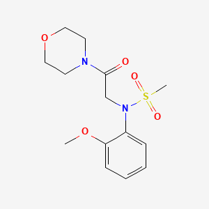 molecular formula C14H20N2O5S B5836735 N-(2-methoxyphenyl)-N-[2-(4-morpholinyl)-2-oxoethyl]methanesulfonamide 