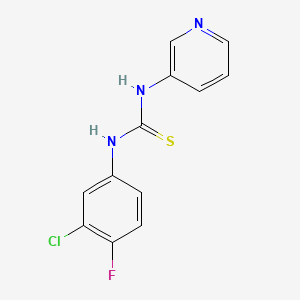 molecular formula C12H9ClFN3S B5836740 N-(3-chloro-4-fluorophenyl)-N'-3-pyridinylthiourea 
