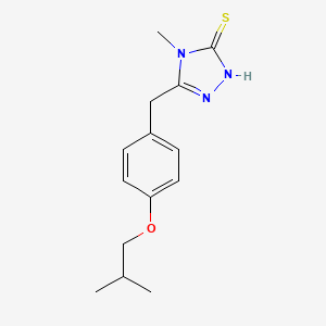 molecular formula C14H19N3OS B5836743 5-(4-isobutoxybenzyl)-4-methyl-4H-1,2,4-triazole-3-thiol 
