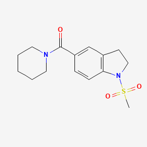 molecular formula C15H20N2O3S B5836754 1-(methylsulfonyl)-5-(1-piperidinylcarbonyl)indoline 