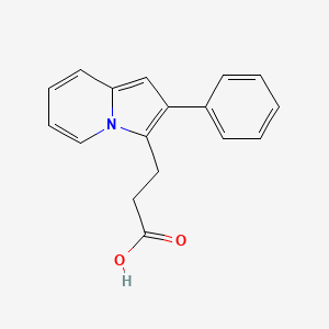 molecular formula C17H15NO2 B5836757 3-(2-phenyl-3-indolizinyl)propanoic acid 