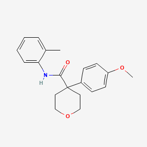 molecular formula C20H23NO3 B5836770 4-(4-methoxyphenyl)-N-(2-methylphenyl)tetrahydro-2H-pyran-4-carboxamide 