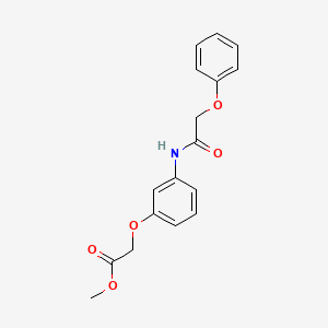 molecular formula C17H17NO5 B5836775 methyl {3-[(phenoxyacetyl)amino]phenoxy}acetate 