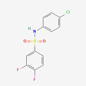 molecular formula C12H8ClF2NO2S B5836776 N-(4-chlorophenyl)-3,4-difluorobenzenesulfonamide 