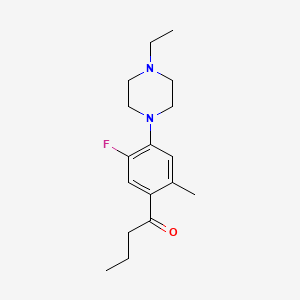 molecular formula C17H25FN2O B5836785 1-[4-(4-ethyl-1-piperazinyl)-5-fluoro-2-methylphenyl]-1-butanone 