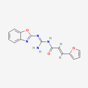 molecular formula C15H12N4O3 B5836799 N-[amino(1,3-benzoxazol-2-ylamino)methylene]-3-(2-furyl)acrylamide 