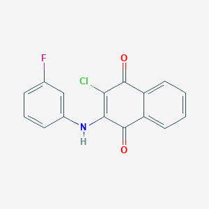 2-chloro-3-[(3-fluorophenyl)amino]naphthoquinone