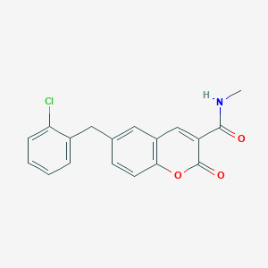 molecular formula C18H14ClNO3 B5836825 6-(2-chlorobenzyl)-N-methyl-2-oxo-2H-chromene-3-carboxamide 