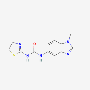 molecular formula C13H15N5OS B5836830 N-(4,5-dihydro-1,3-thiazol-2-yl)-N'-(1,2-dimethyl-1H-benzimidazol-5-yl)urea 