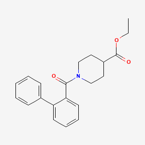 molecular formula C21H23NO3 B5836866 ethyl 1-(2-biphenylylcarbonyl)-4-piperidinecarboxylate 