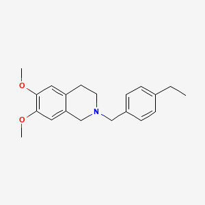 molecular formula C20H25NO2 B5836886 2-(4-ethylbenzyl)-6,7-dimethoxy-1,2,3,4-tetrahydroisoquinoline 