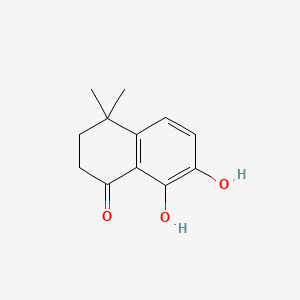 molecular formula C12H14O3 B583690 7,8-Dihydroxy-4,4-dimethyl-3,4-dihydronaphthalen-1(2H)-one CAS No. 146803-04-5