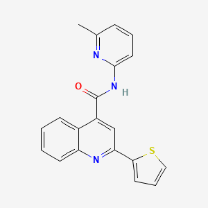molecular formula C20H15N3OS B5836900 N-(6-methyl-2-pyridinyl)-2-(2-thienyl)-4-quinolinecarboxamide 