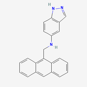 molecular formula C22H17N3 B5836905 N-(9-anthrylmethyl)-1H-indazol-5-amine 