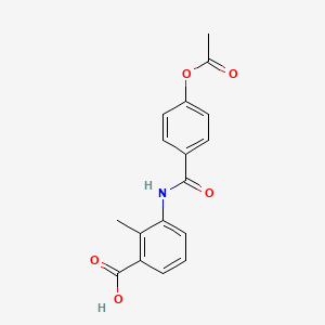 molecular formula C17H15NO5 B5836906 3-{[4-(acetyloxy)benzoyl]amino}-2-methylbenzoic acid CAS No. 5743-03-3