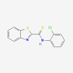 molecular formula C14H9ClN2S2 B5836915 N-(2-chlorophenyl)-1,3-benzothiazole-2-carbothioamide 