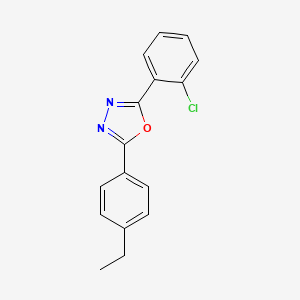 molecular formula C16H13ClN2O B5836930 2-(2-chlorophenyl)-5-(4-ethylphenyl)-1,3,4-oxadiazole 