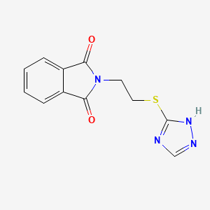 molecular formula C12H10N4O2S B5836944 2-[2-(4H-1,2,4-triazol-3-ylthio)ethyl]-1H-isoindole-1,3(2H)-dione 