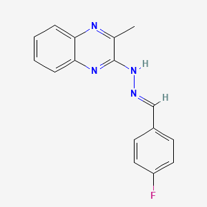 molecular formula C16H13FN4 B5836951 4-fluorobenzaldehyde (3-methyl-2-quinoxalinyl)hydrazone 