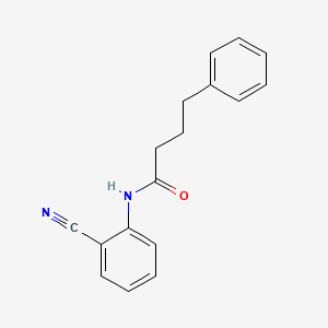 molecular formula C17H16N2O B5836975 N-(2-cyanophenyl)-4-phenylbutanamide 