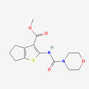 molecular formula C14H18N2O4S B5836981 methyl 2-[(4-morpholinylcarbonyl)amino]-5,6-dihydro-4H-cyclopenta[b]thiophene-3-carboxylate 