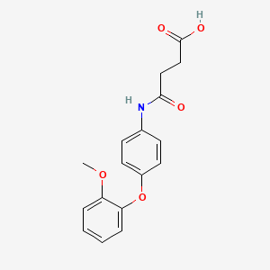 molecular formula C17H17NO5 B5836986 4-{[4-(2-methoxyphenoxy)phenyl]amino}-4-oxobutanoic acid 